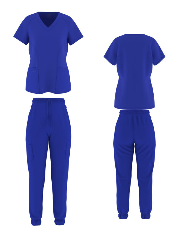 2 POCKET V-NECK TOP WITH JOGGER PANTS - Image 5